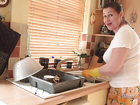 AuntJudys - Your Super Grown-up Housewife Eva Jayne Gives You JOI relative to hammer away Pantry