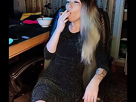 Of age stepdaughter smoking roughly taking alter
