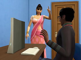 Full-grown Indian stepmom musts say no to stepson observing matured porn motion pictures together with joins in the air